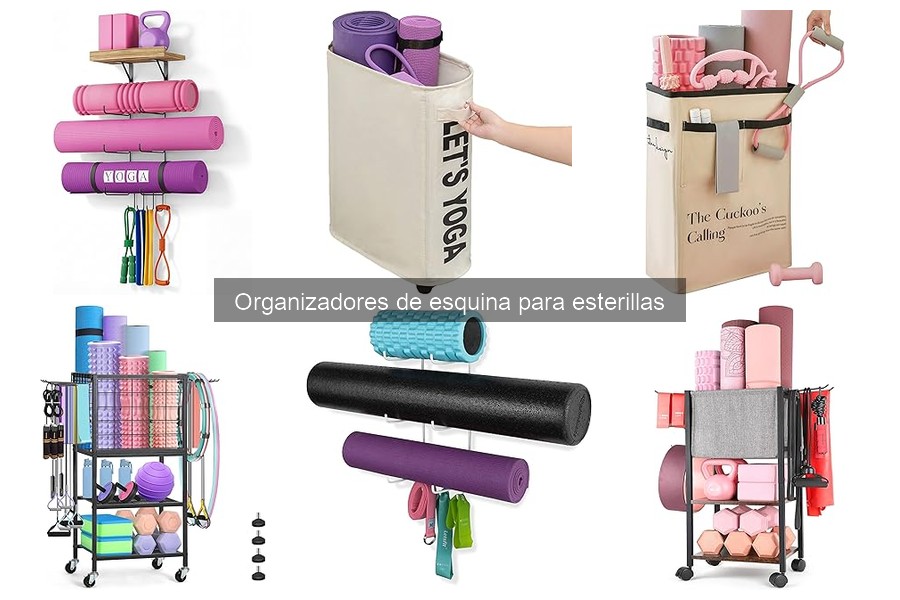 Alternativas a organizadores de esquina para esterillas de yoga