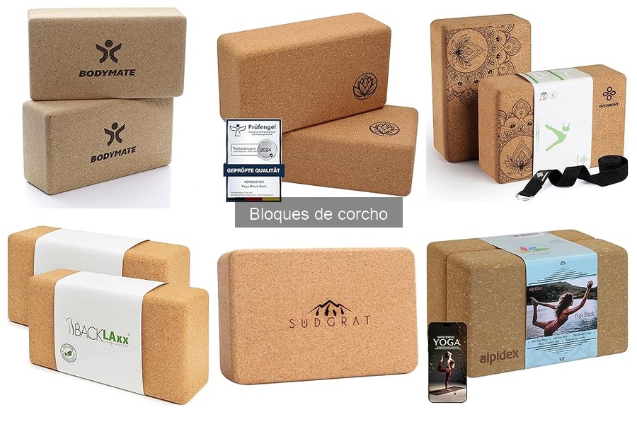 Comparativa de bloques de corcho vs. otros materiales en yoga