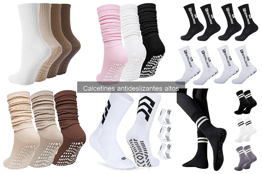 Comparativa de calcetines antideslizantes altos y tradicionales para yoga
