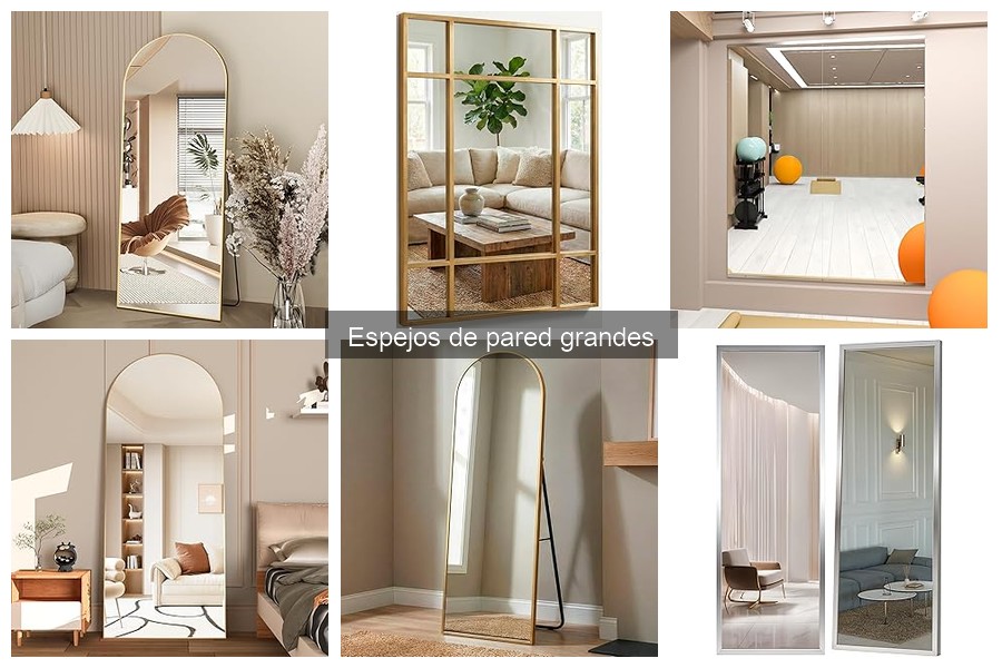 Comparativa de Espejos de Pared Grandes: Madera, Metal y Plástico