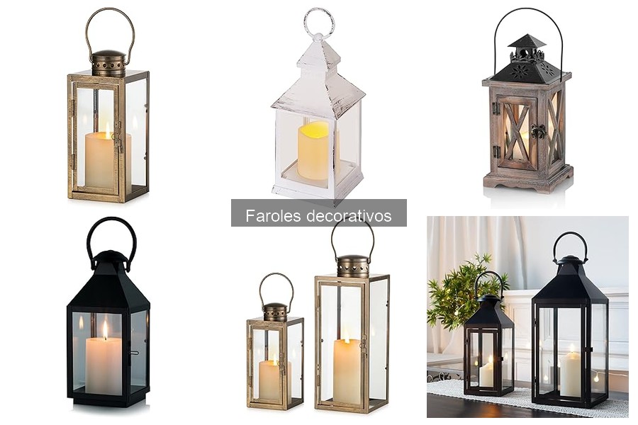 Dónde comprar faroles decorativos baratos y bonitos