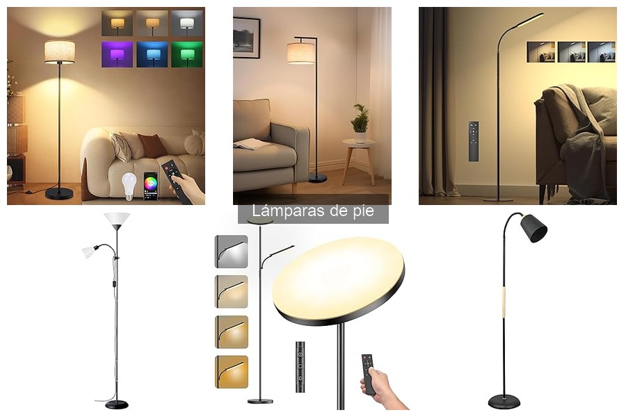 Lámparas de pie compactas ideales para espacios pequeños de yoga