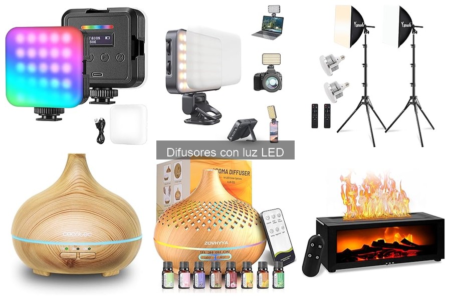 Opiniones sobre difusores con luz LED de diferentes marcas