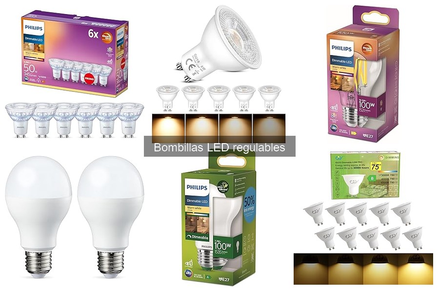 Precios promedio de bombillas LED regulables en 2023